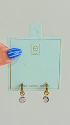Enewton .5mm Classic Birthstone Huggie earrings with sparkling gemstone detail in 222 other jewelry style.