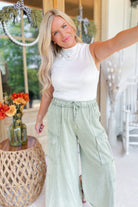 Mateo Mineral Washed Wide Leg Cargo Pants - Be You Boutique