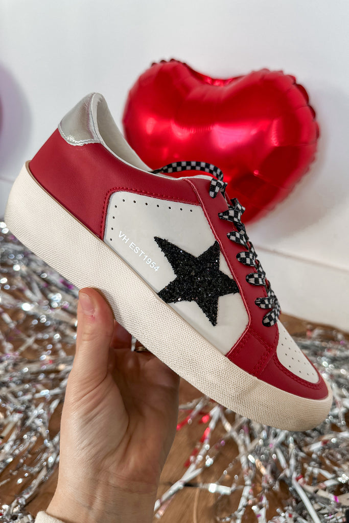 Vintage Havana Reflex Red with Black Star Sneaker - Be You Boutique