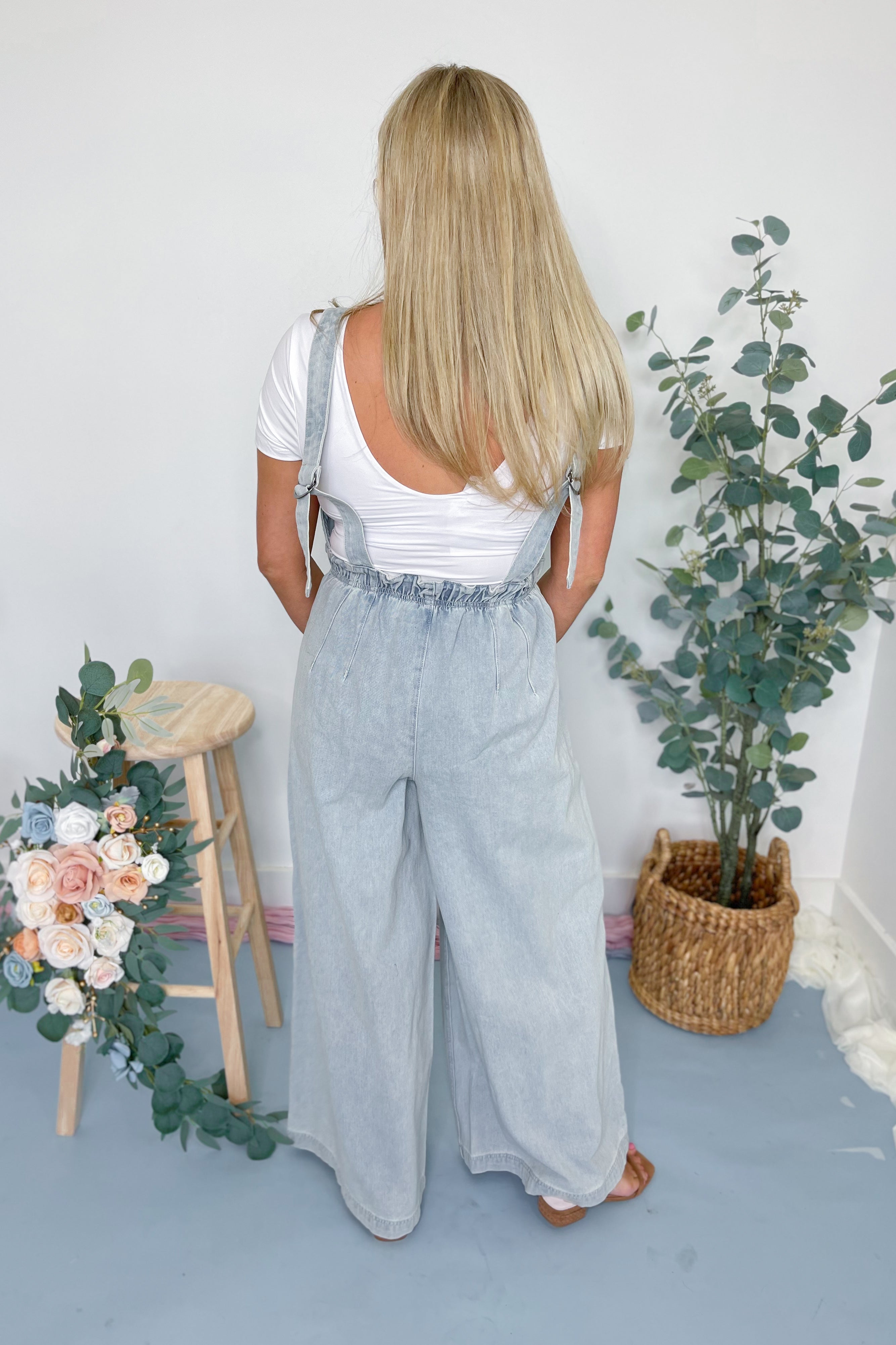 Danica Scoop Neck Denim Jumpsuit - Be You Boutique