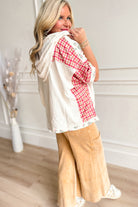 Hannah Flower Patch Plaid Pullover - Be You Boutique