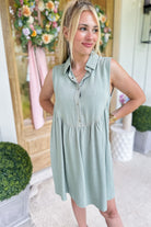 Iris Linen Sleeveless Dress - Be You Boutique