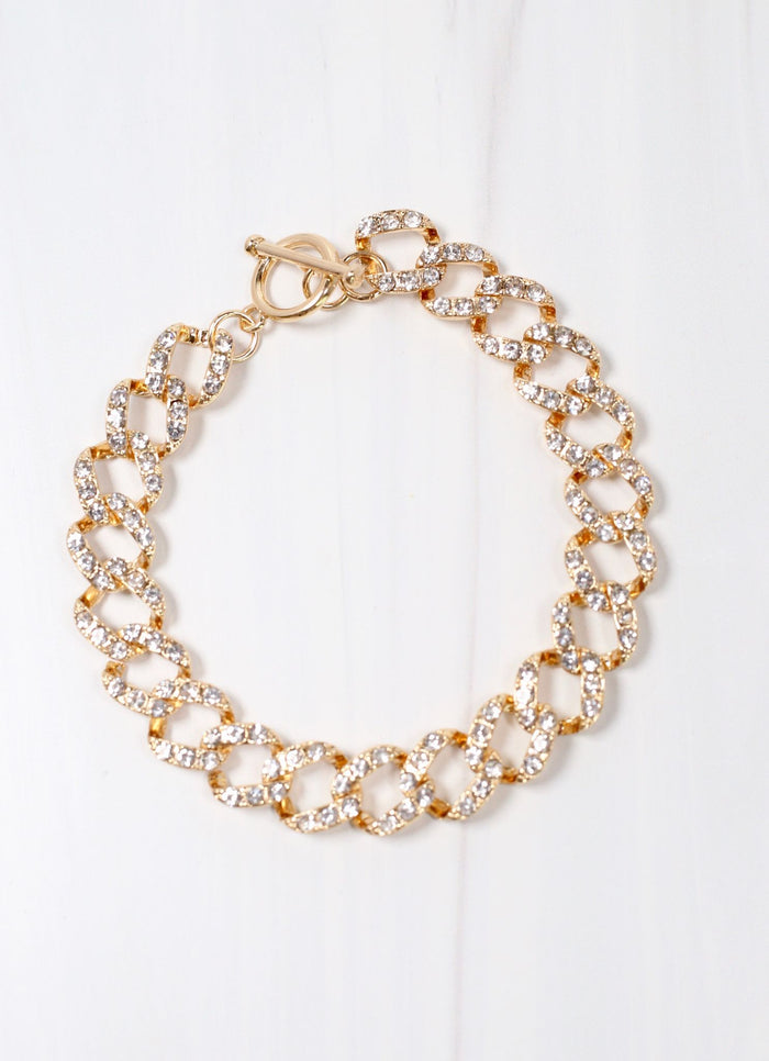 Caroline Hill Tonga CZ Link Bracelete GOLD - Be You Boutique