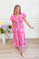 Anna Floral Printed Midi Dress - Be You Boutique