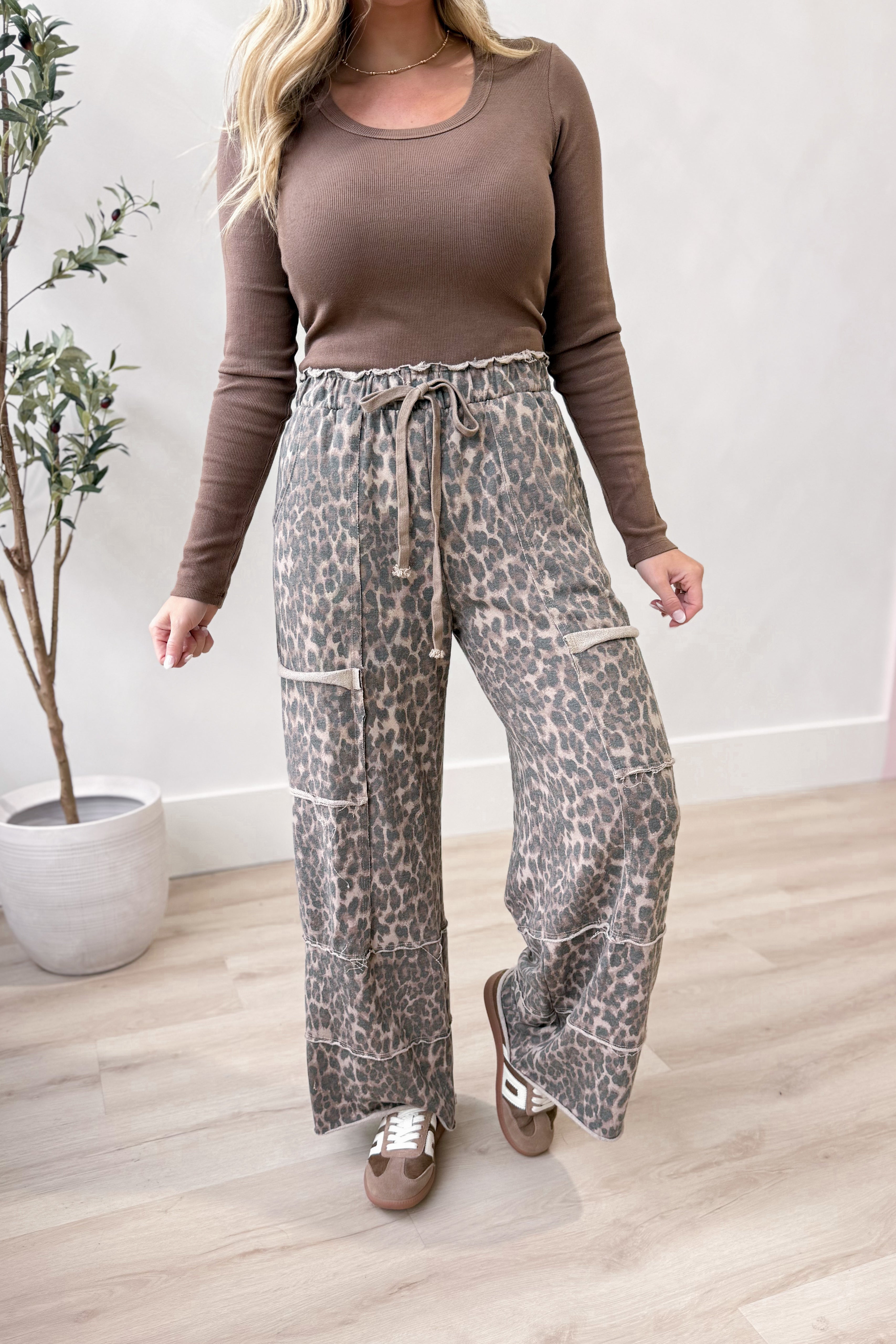 Lola Animal Printed Wide Leg Pant - Be You Boutique