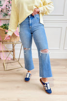 Vervet Ryan High Rise Slim Wide Jeans - Be You Boutique