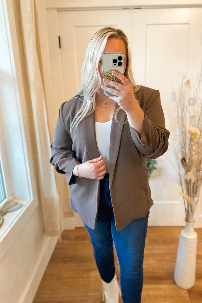 Thomas Classic Blazer with Shawl Lapel Collar and Pockets - Be You Boutique