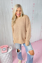 Kia Comfy Oversized Knit Sweater Pullover Top - Be You Boutique