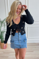 Paisley Flower Embroidered Cardigan - Be You Boutique