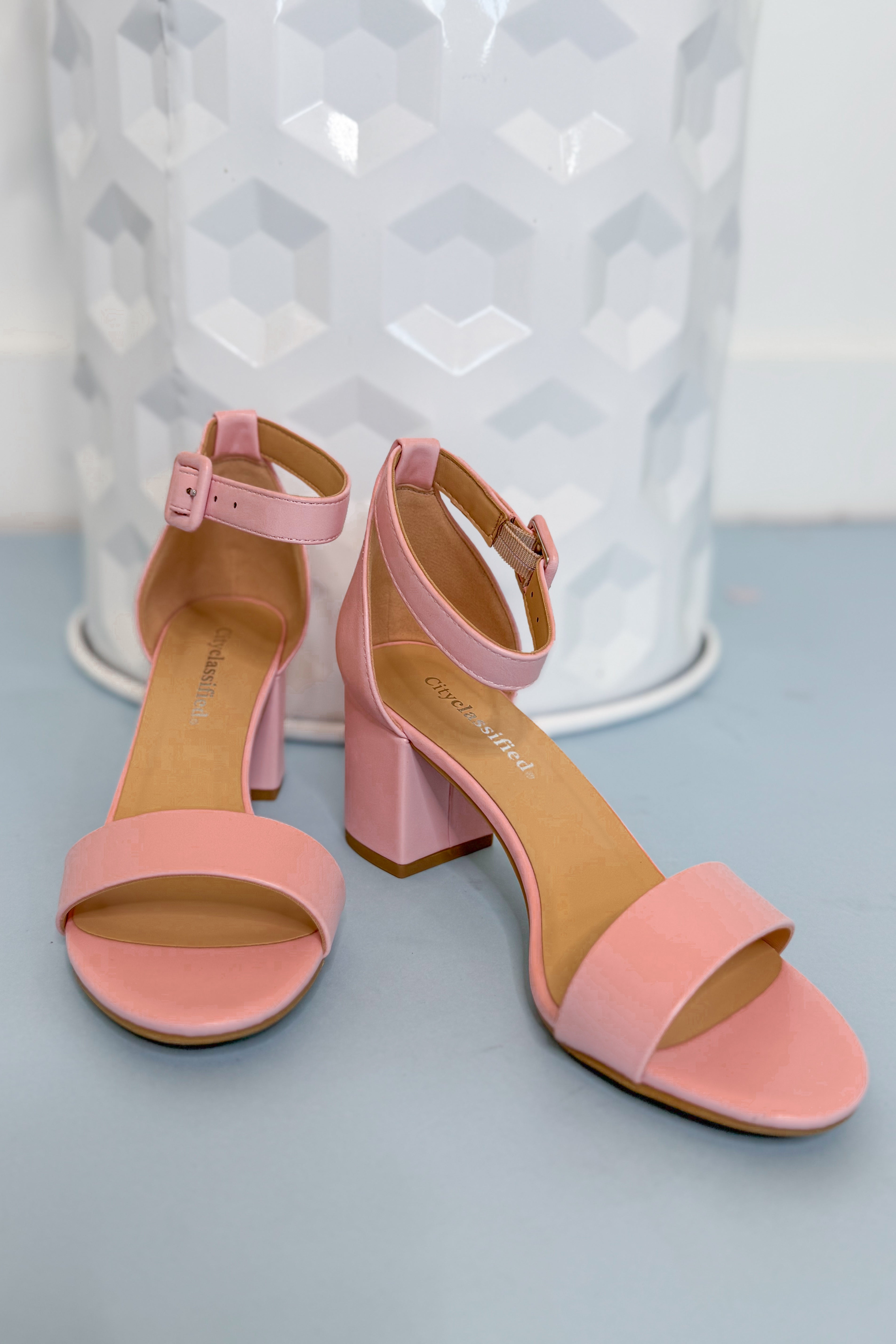 Soda Cake Ankle Buckle Block Heel Sandal - Be You Boutique