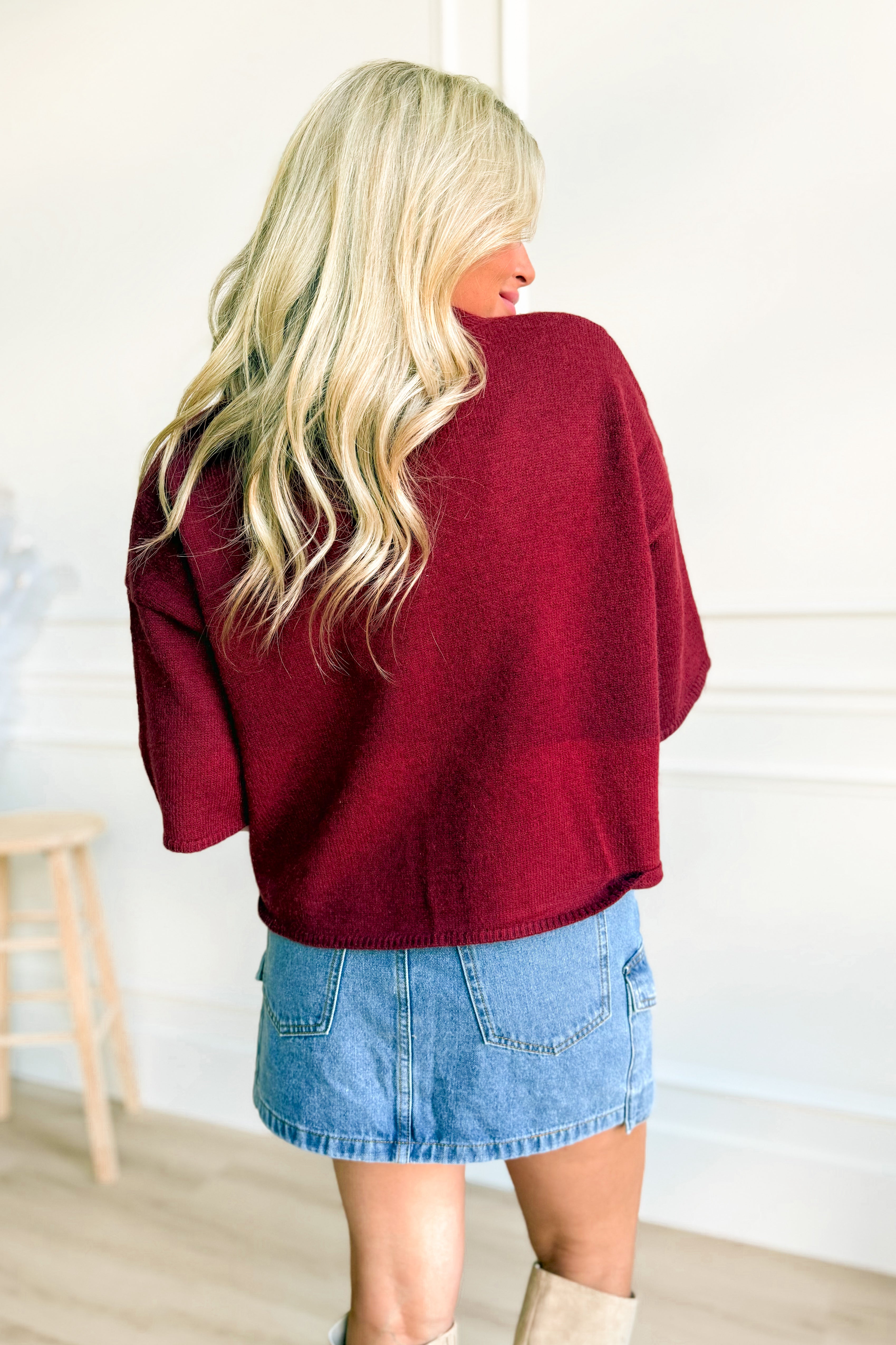 Vanessa Short Sleeve Sweater Top - Be You Boutique