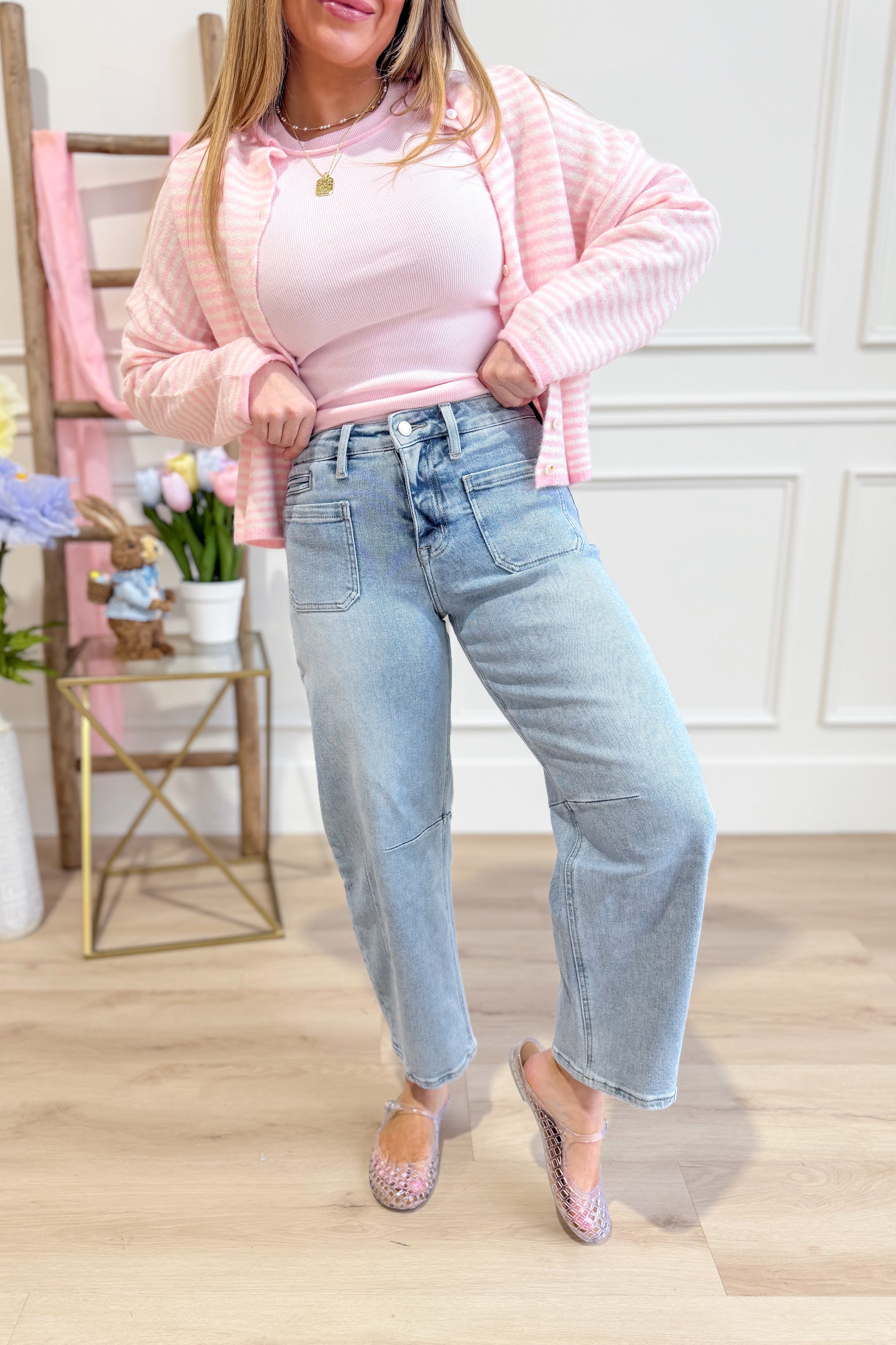 Vervet Kate Super High Rise Barrel Jean - Be You Boutique