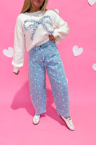 Cupid Polka Dot Barrel Jean - Be You Boutique