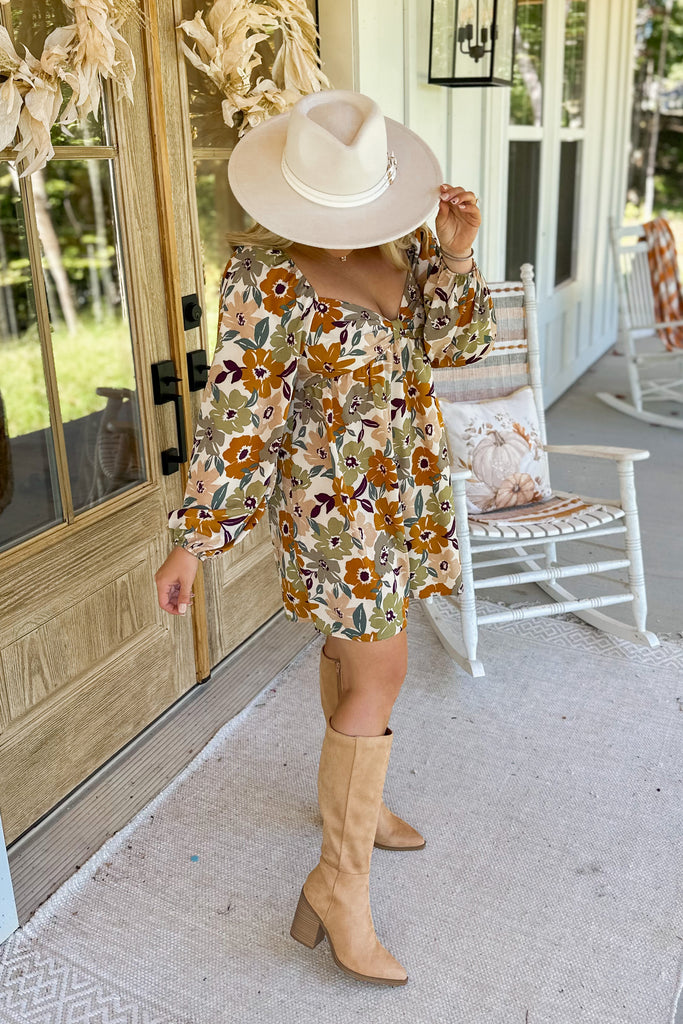 Elliott Moss Crepe Print Long Sleeve Dress - Be You Boutique