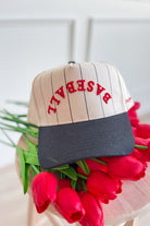 Baseball Red on Black Vintage Trucker Hat by Kenz Kustomz - Be You Boutique