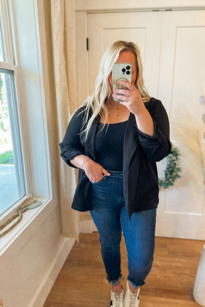 Chester Long Sleeve Solid Color Boyfriend Blazer - Be You Boutique