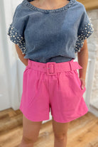 Anna Pull On Belted Shorts with Pockets - Be You Boutique