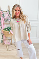 Lenny Textured Knit Long Sleeve Top - Be You Boutique
