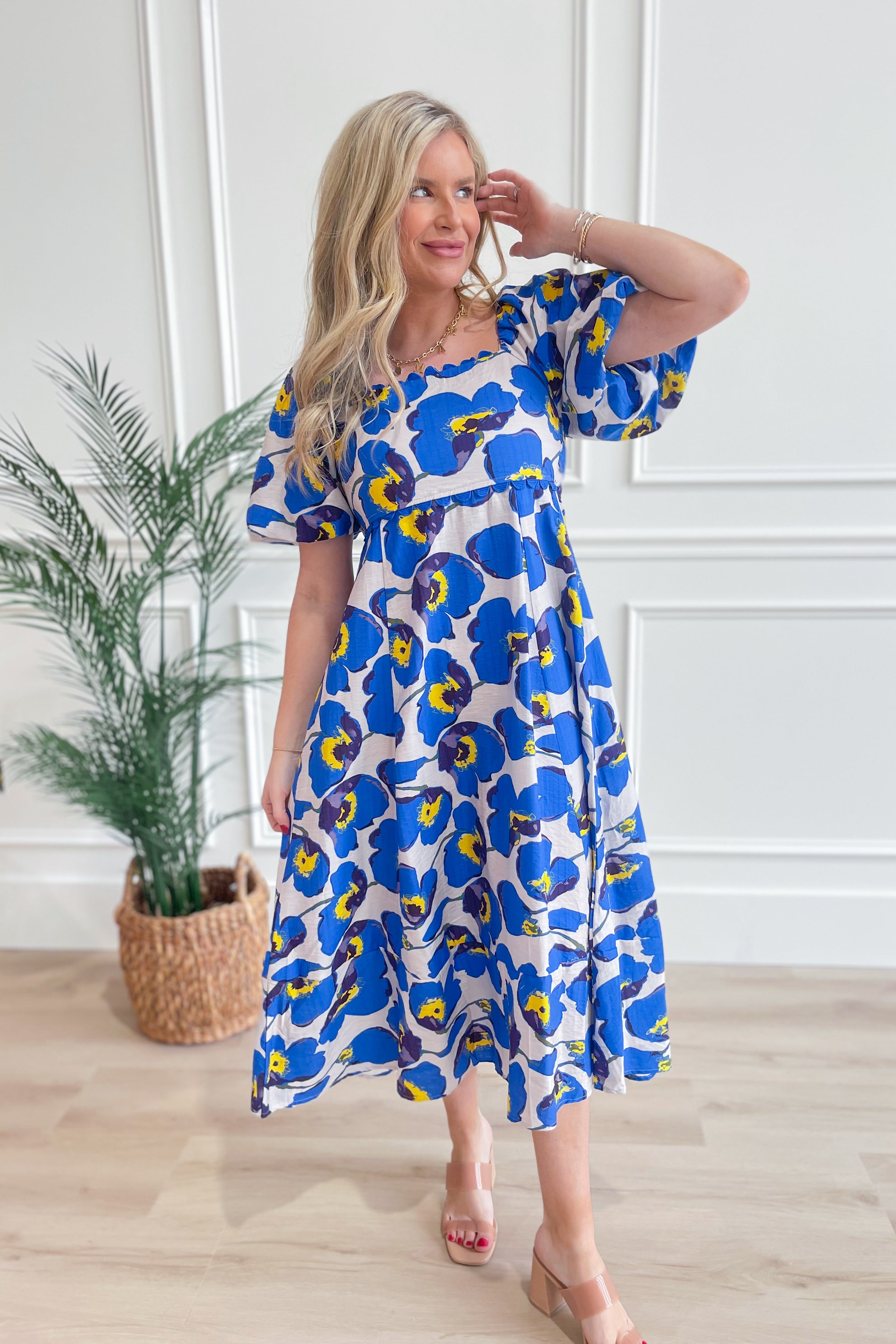 Nancy Living Floral Dress - Be You Boutique