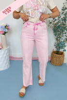 Risen Poppy High Rise Tummy Control Ankle Straight Leg Jeans - Be You Boutique