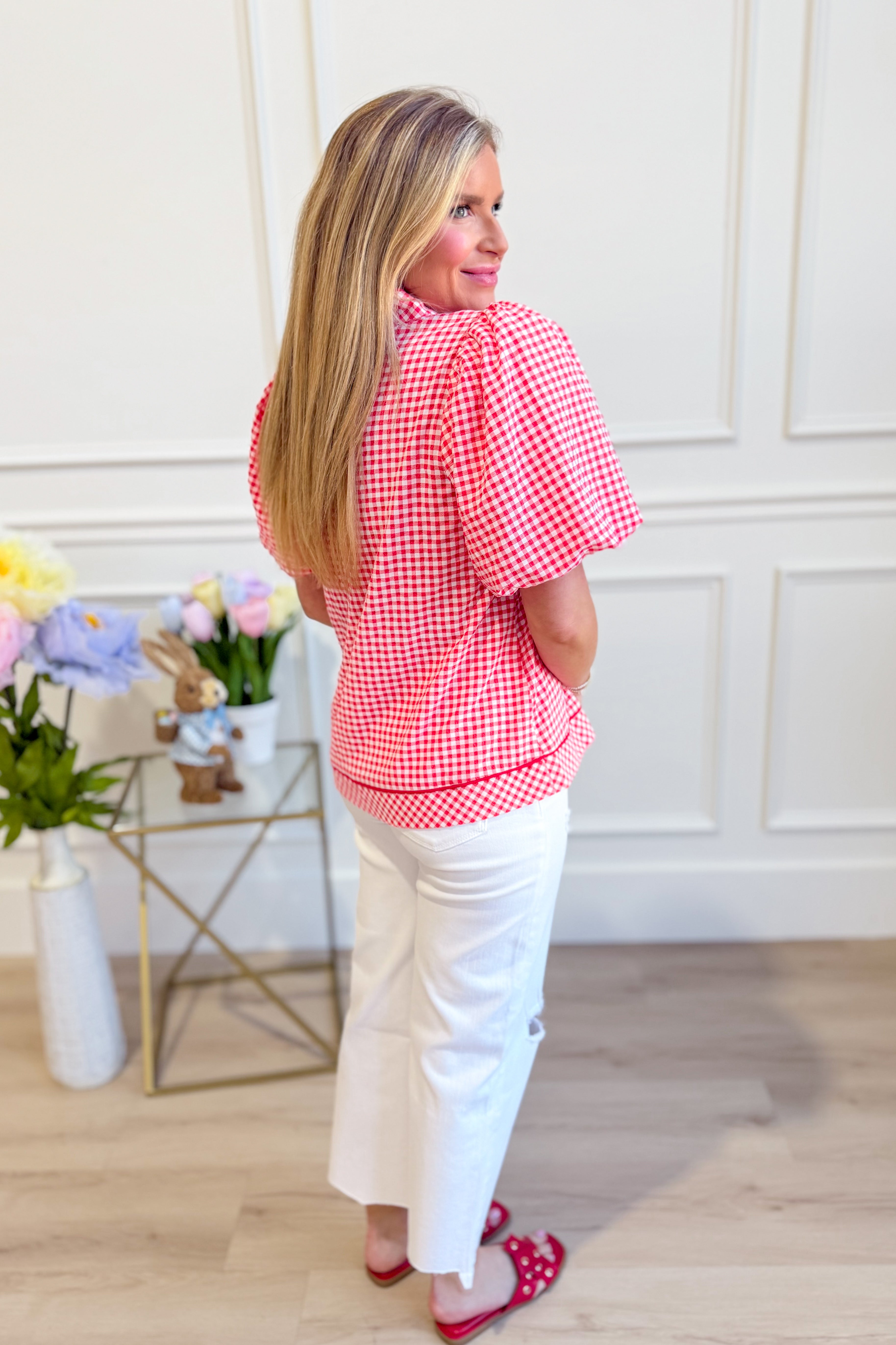 Molly Solid Trim Detailed Top - Be You Boutique