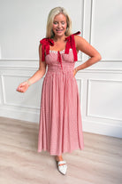 Kaitlyn Plaid Lace Detail Midi Dress - Be You Boutique