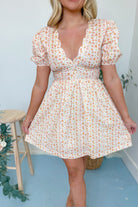 Nikki Scallop Floral Dress - Be You Boutique