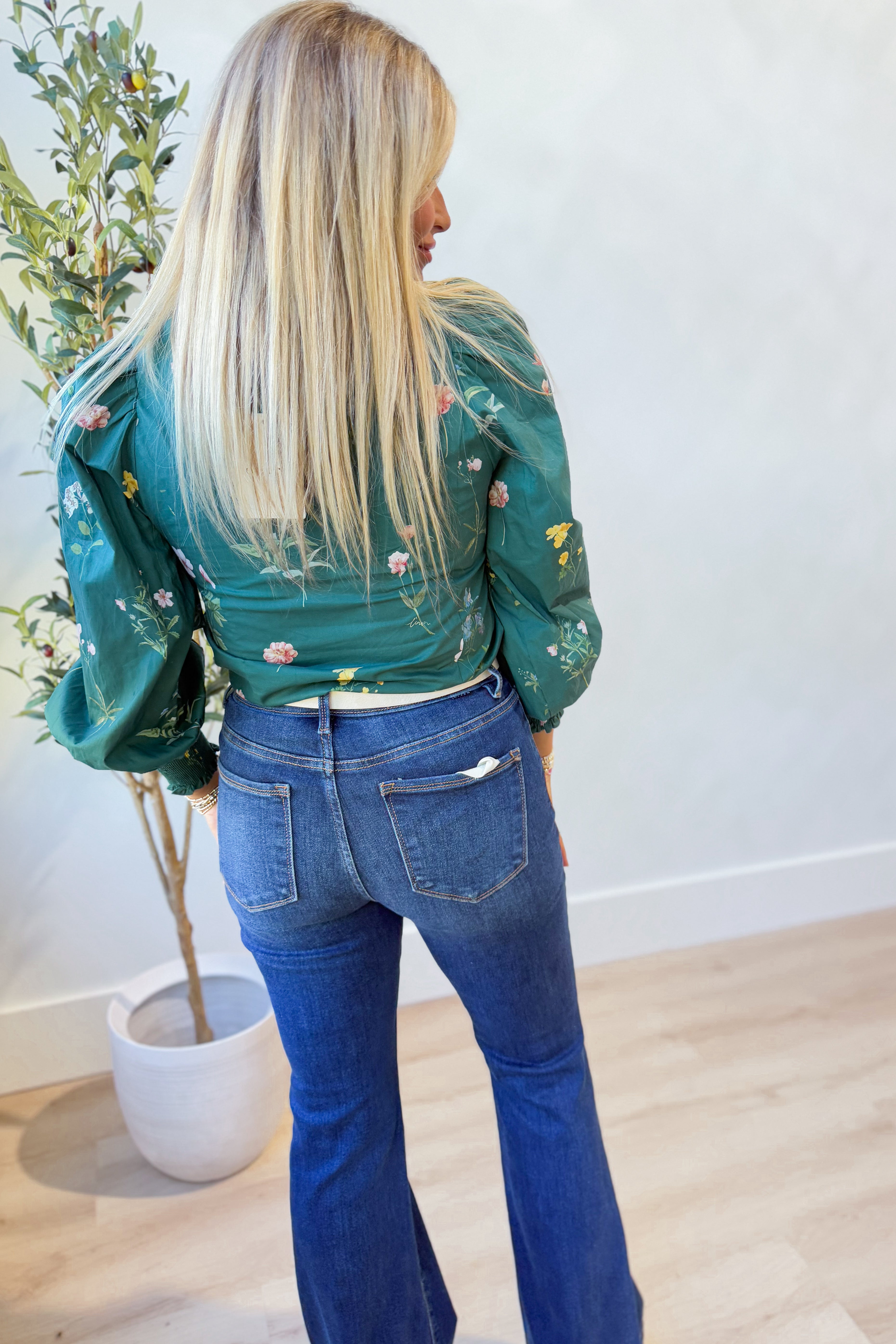 Tracey Floral Ruffle Accent Blouse - Be You Boutique