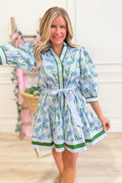 Bindy Contrasted Binding Floral Dress - Be You Boutique