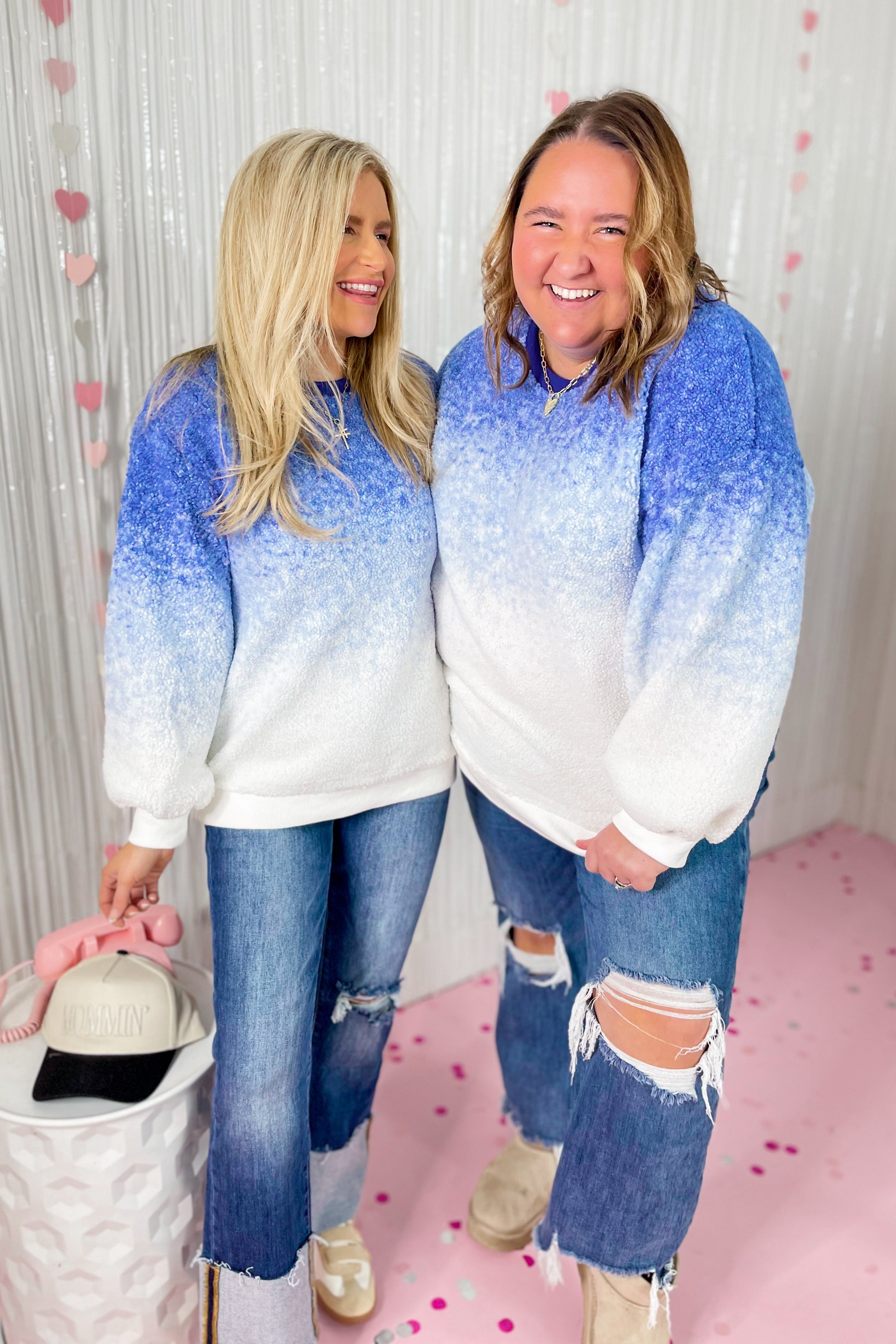 Jess Soft Fleece Ombre Oversized Pullover Top - Be You Boutique