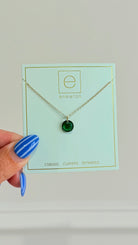 Enewton 16-inch classic birthstone necklace with a sparkling gemstone pendant in a delicate jewelry setting.