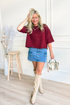Vanessa Short Sleeve Sweater Top - Be You Boutique