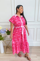 Taylor Abstract Printed Midi Dress - Be You Boutique