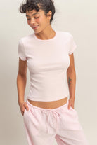 Courtney Basic Ribbed Short Sleeve Top - Be You Boutique
