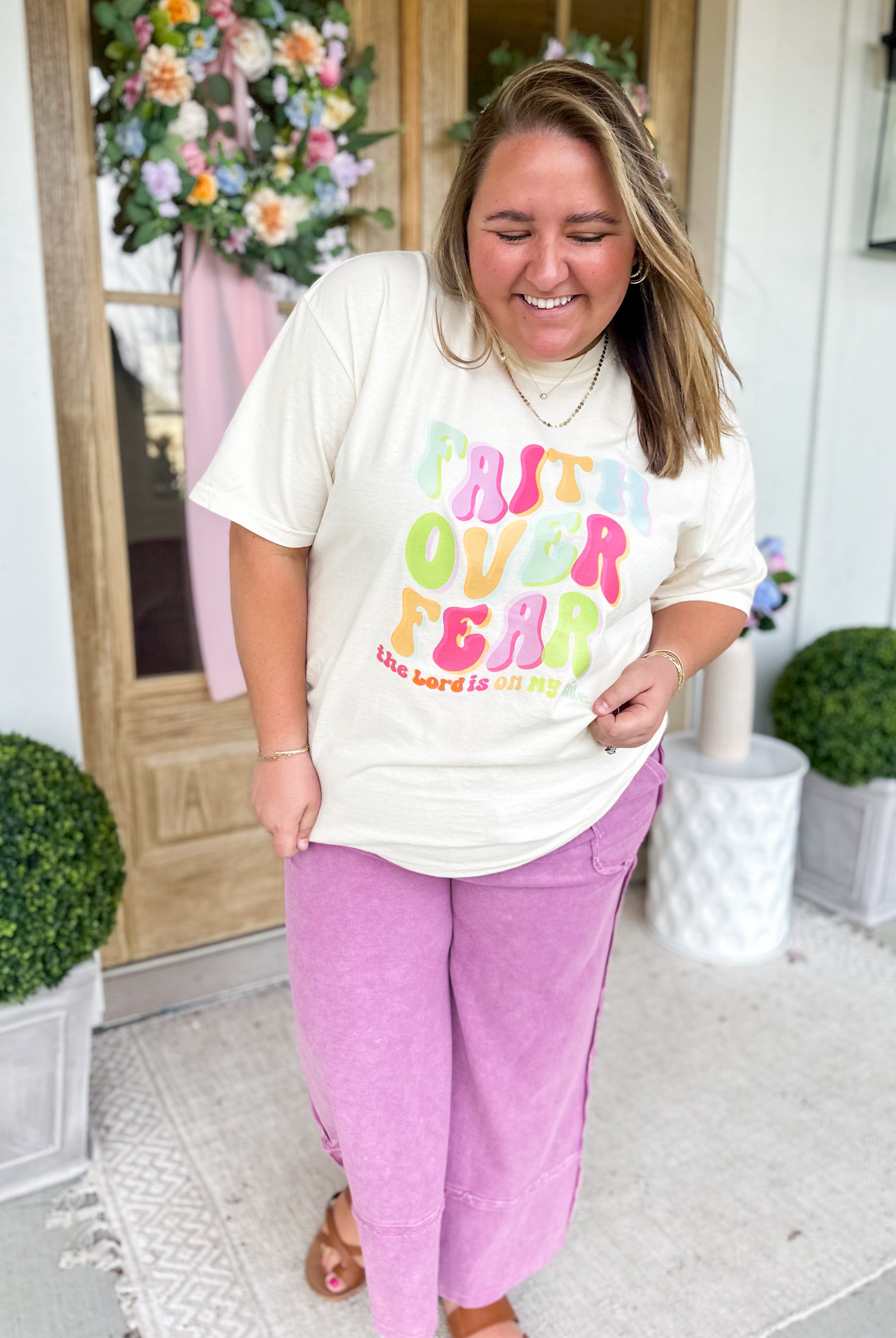 Faith Over Fear Comfort Colors Graphic Tee - Be You Boutique