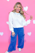 Lulu Front Bow Embroidered Lucky Clover Sweatshirt - Be You Boutique