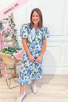 Lauren Puff Sleeve Floral Printed Dress - Be You Boutique