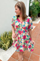 Take Me To The Tropics Peach Blossom Dress - Be You Boutique
