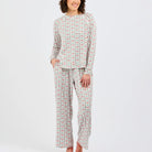 Mary Square Annie Peppermint Twist Pajama Set with 156-pattern pants featuring cheerful peppermint design.