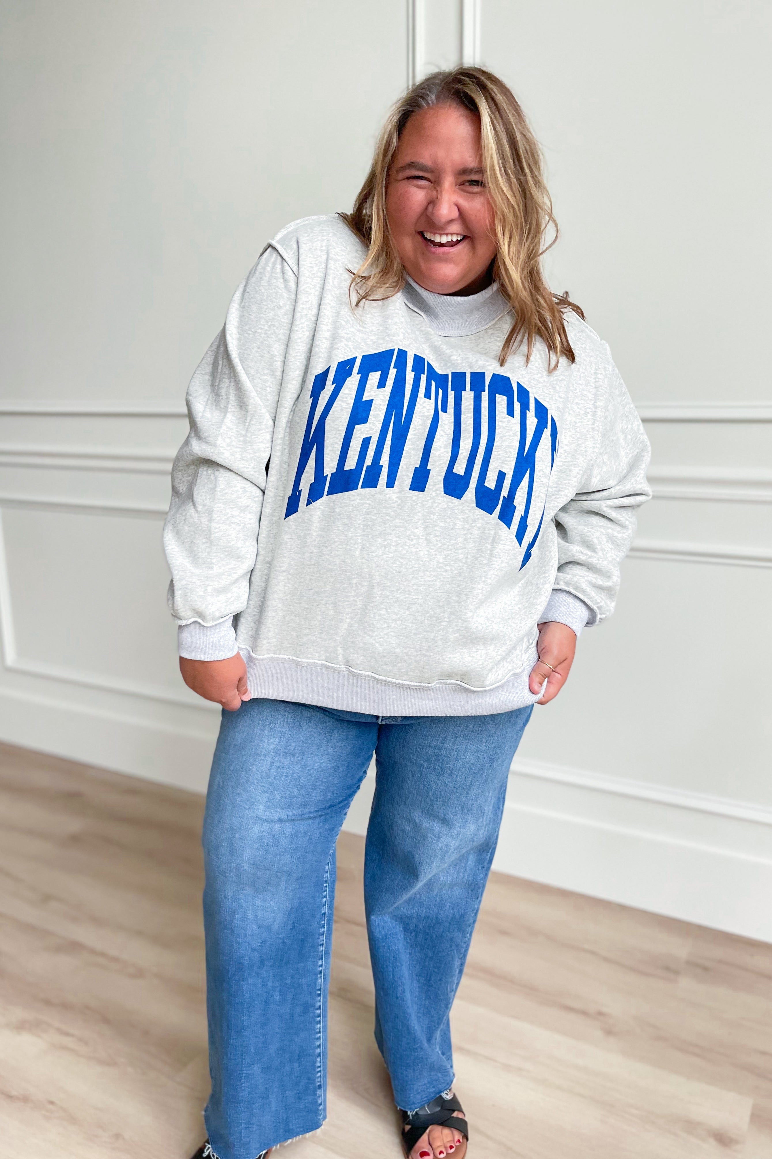 Kentucky Reversible Mock Neck Sweatshirt (PREORDER) - Be You Boutique