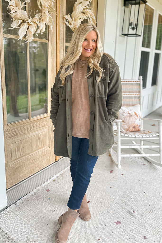 Harlowe Soft Button Up Jacket - Be You Boutique