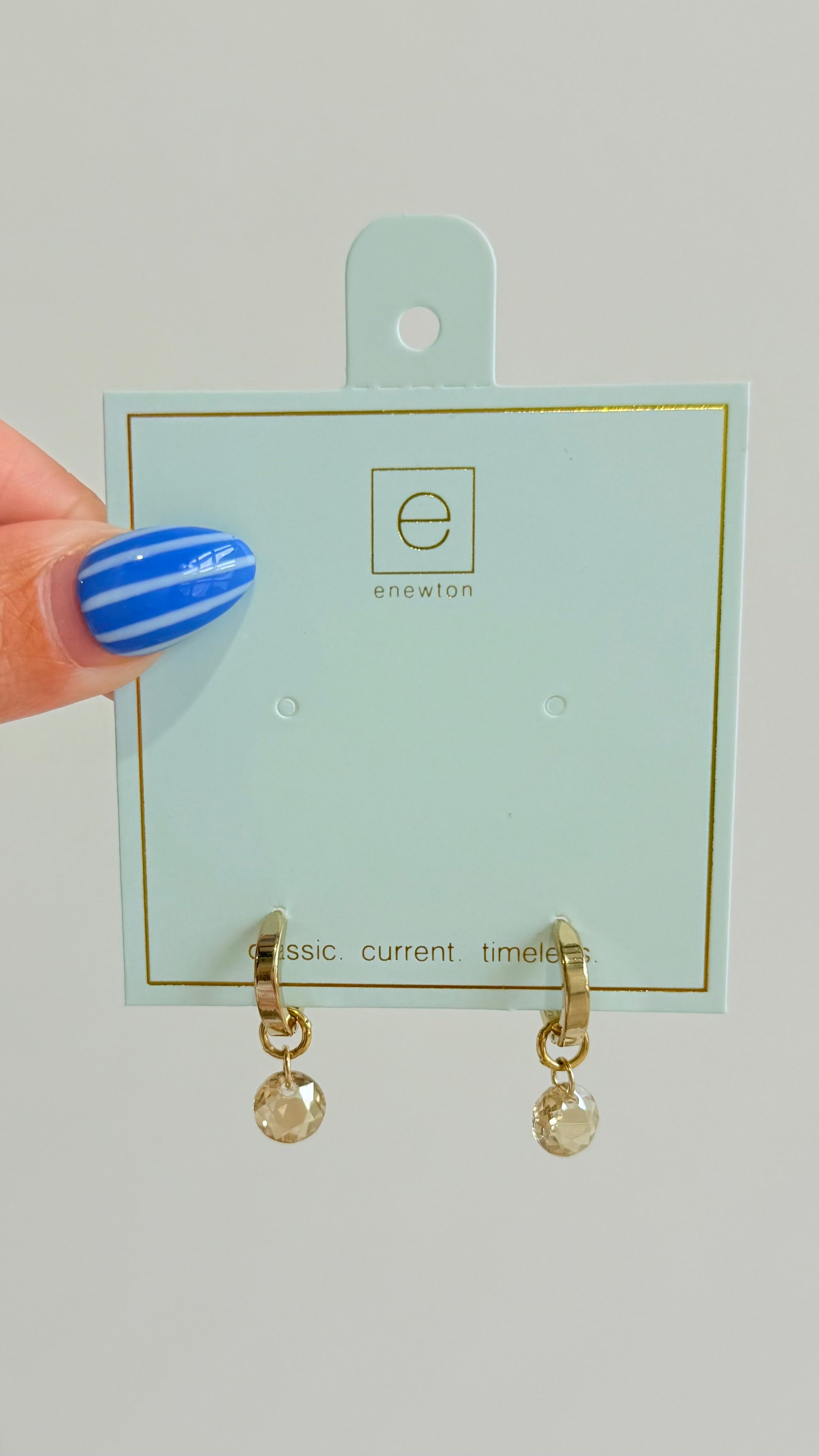 Enewton .5mm Classic Birthstone Huggie earrings in 222 Other Jewelry, featuring small, elegant gemstone accents in a huggie style.