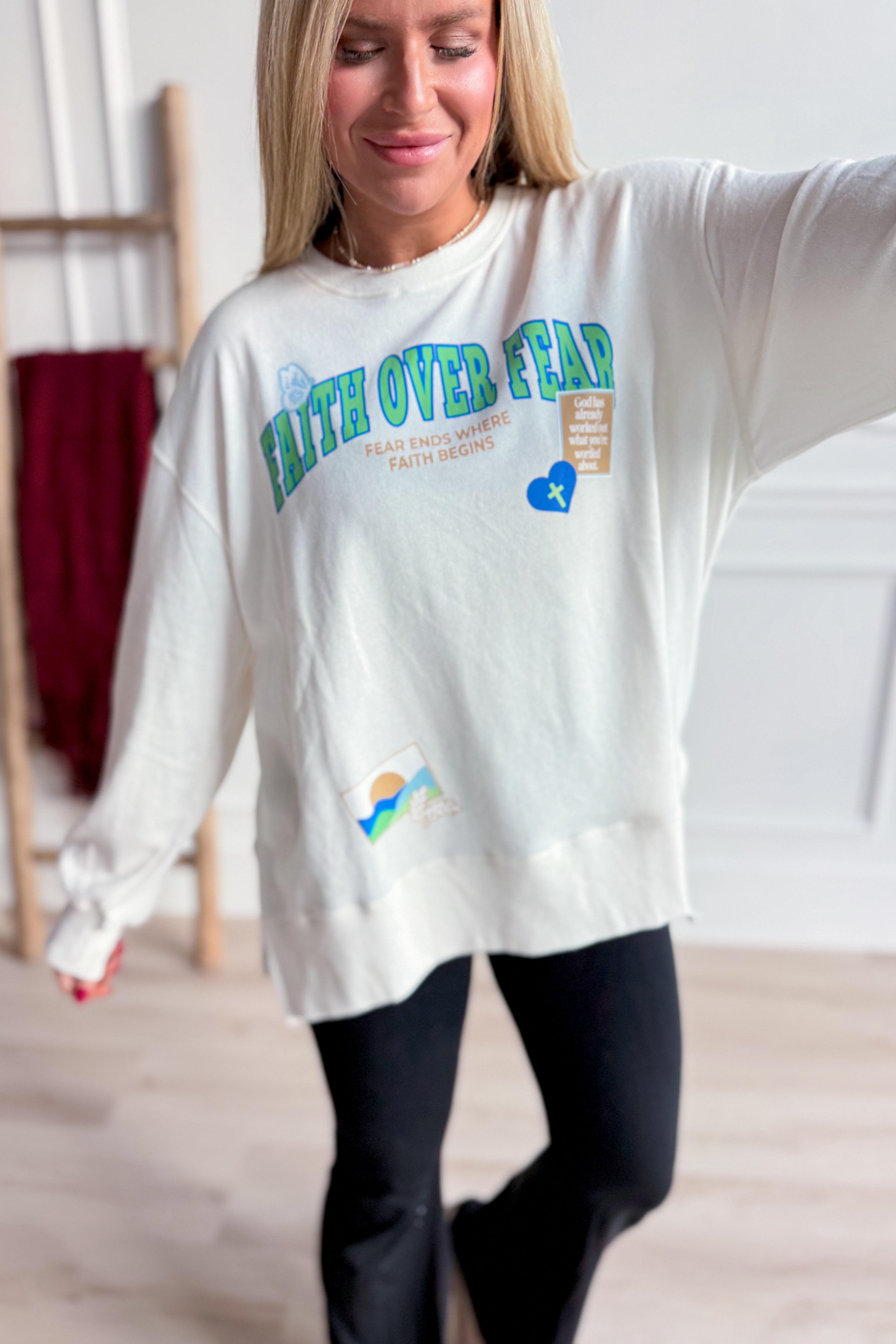 Faith Over Fear Pullover - Be You Boutique