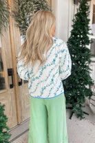 Amber Floral Print Quilted Contrast Binding Jacket - Be You Boutique
