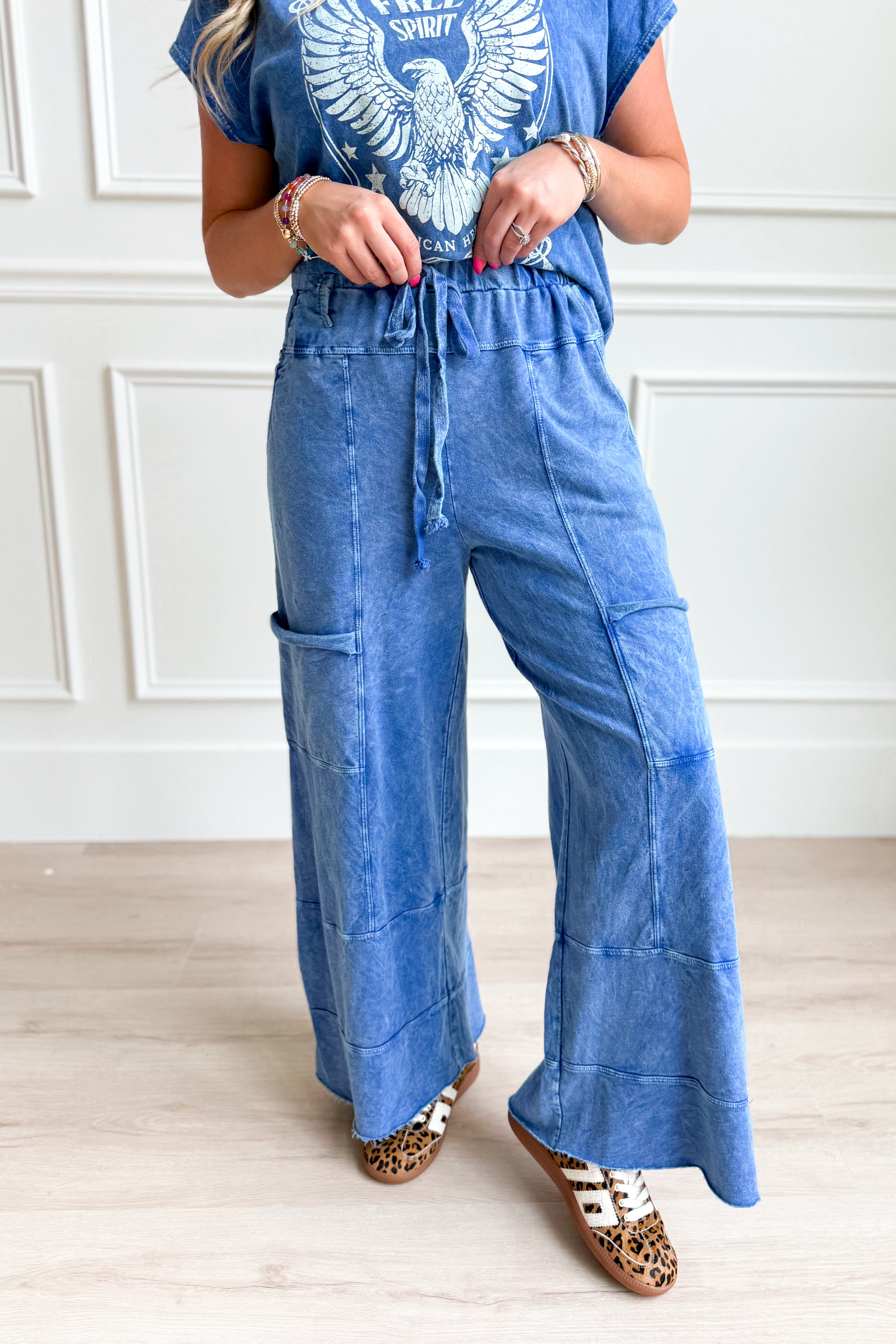 Haley Mineral Washed Wide Leg Pant - Be You Boutique