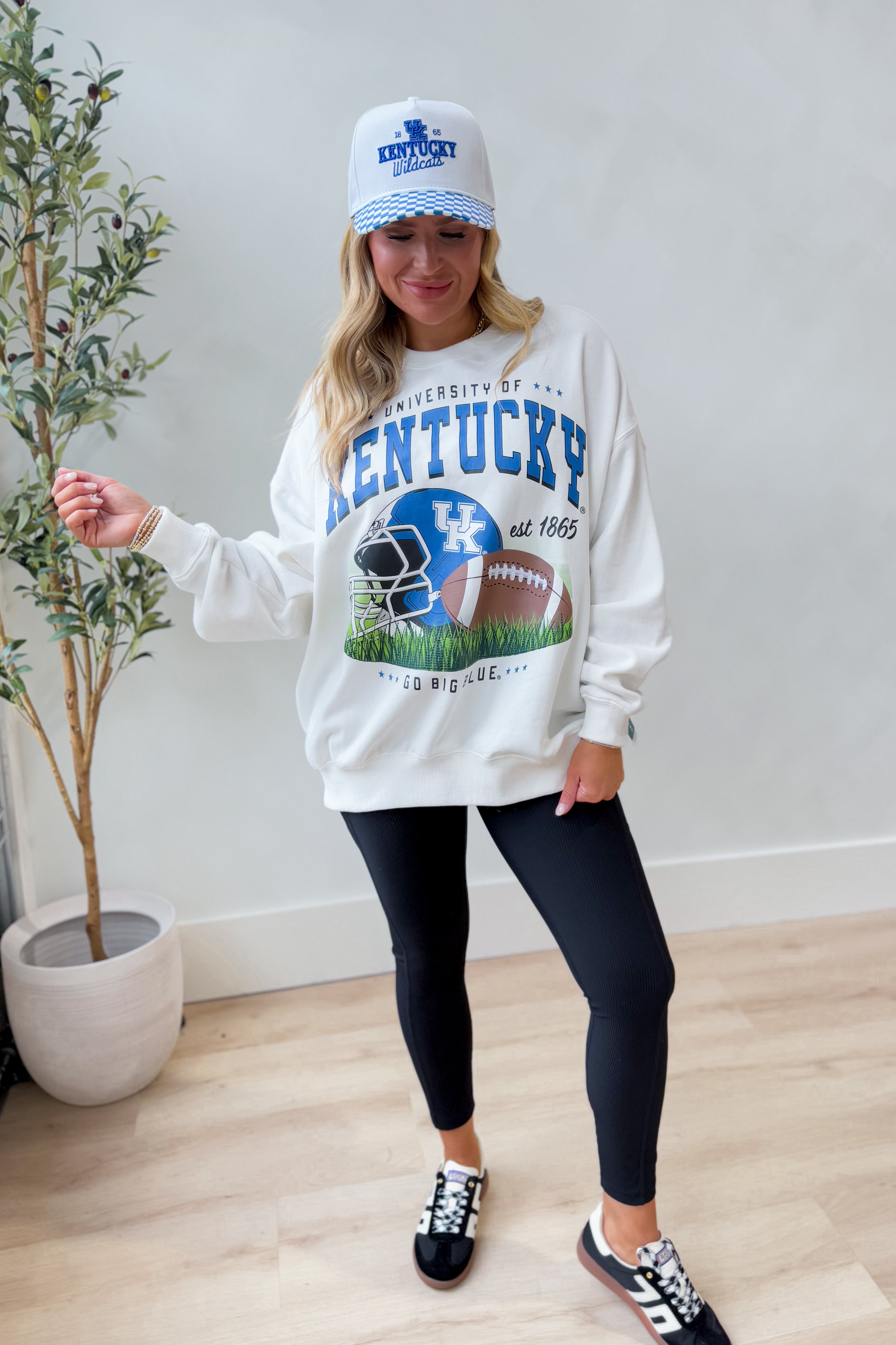 GameDay Social Kentucky Malone Multi Media Fleece Embroidered Detail Crew Sweatshirt - Be You Boutique
