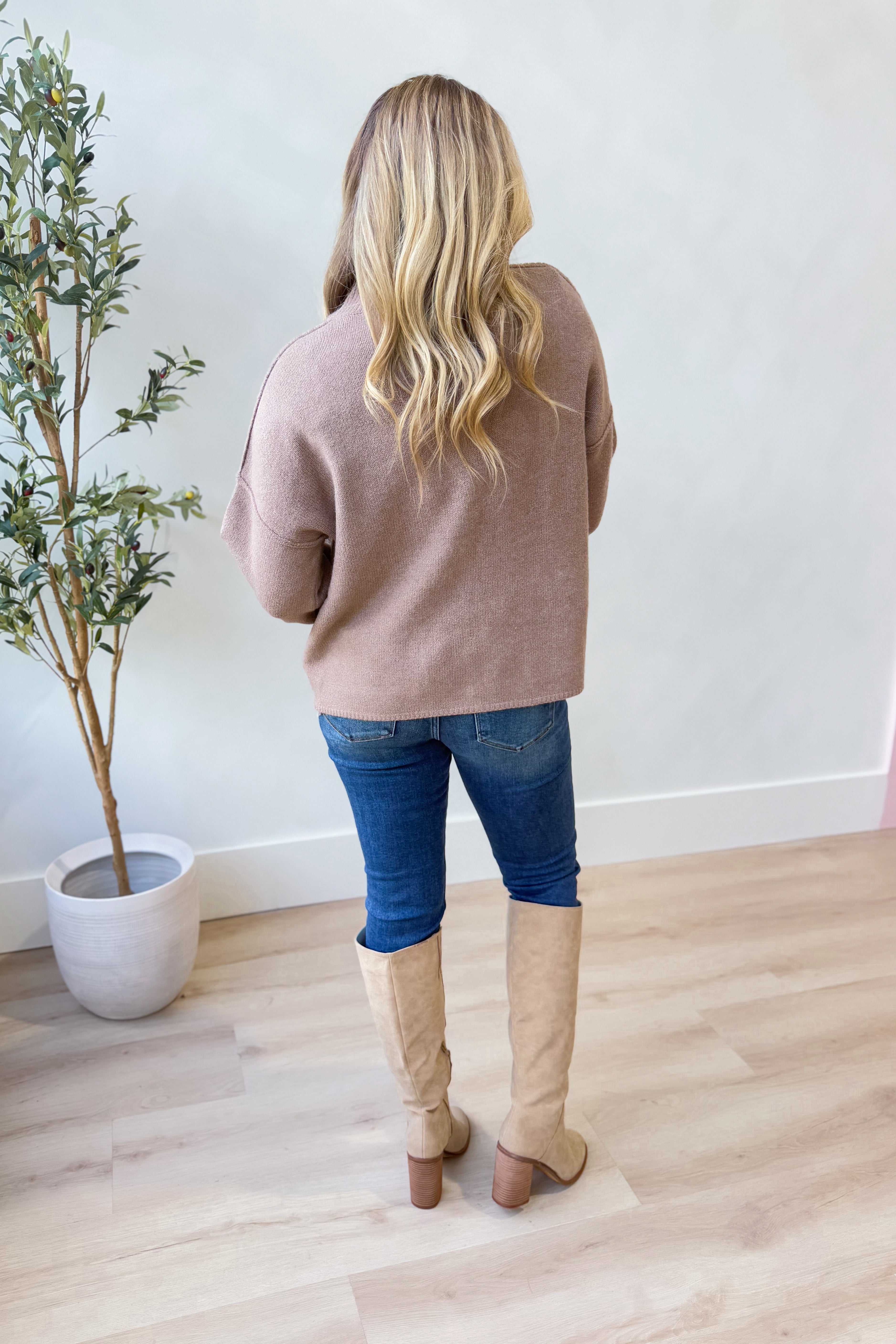 Kris Long Sleeve Gold Hammered Button Cardigan - Be You Boutique