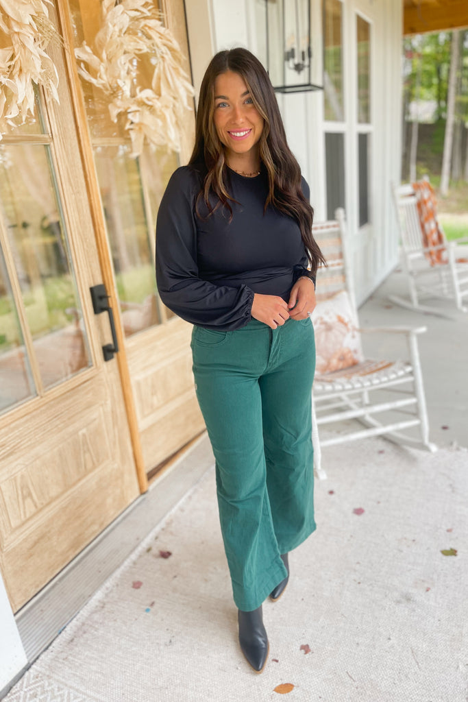Dara Acid Wash High Rise Wide Leg Pant - Be You Boutique