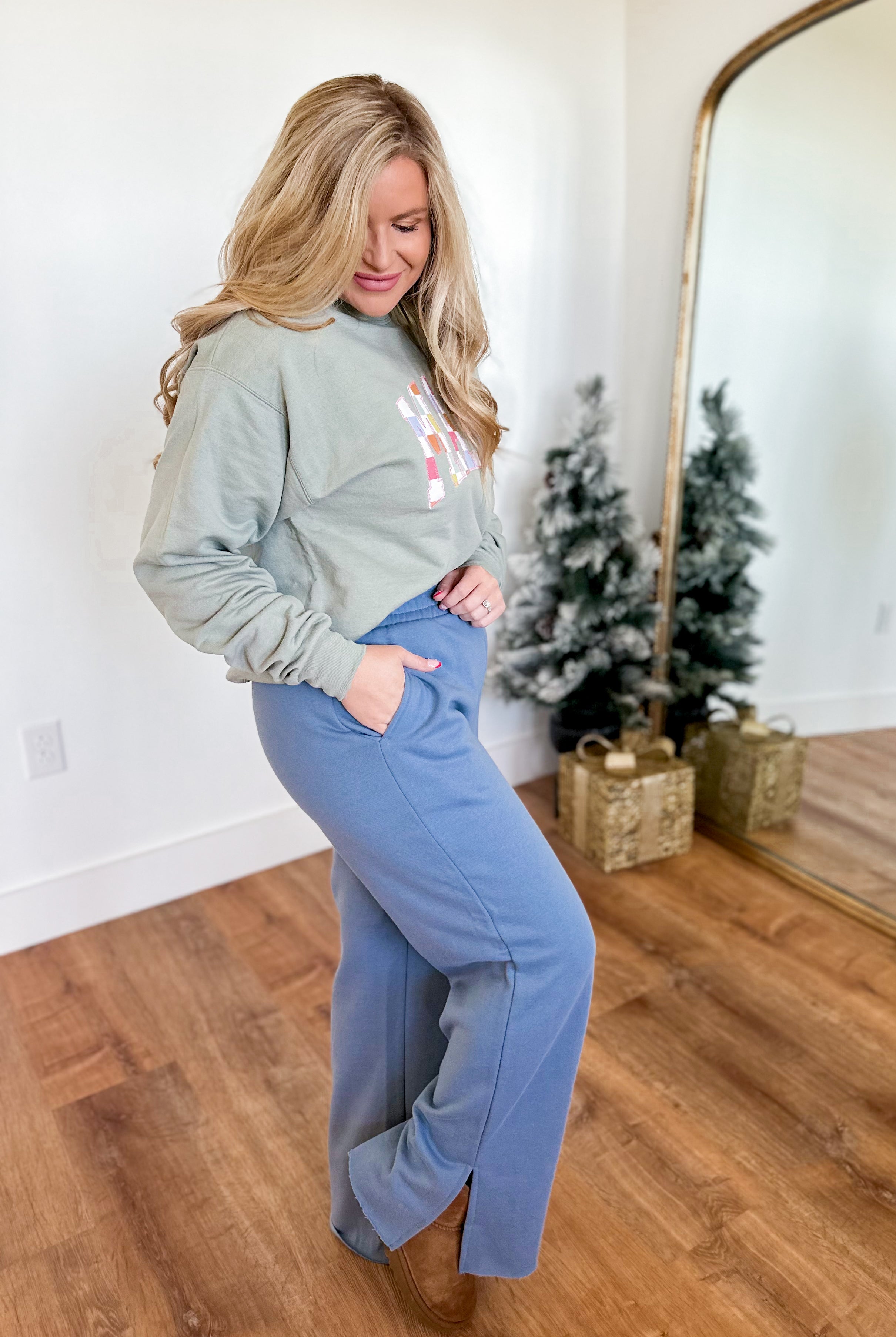 Risen Dare To Be Comfy Wide Leg Knit Lounge Pants - Be You Boutique