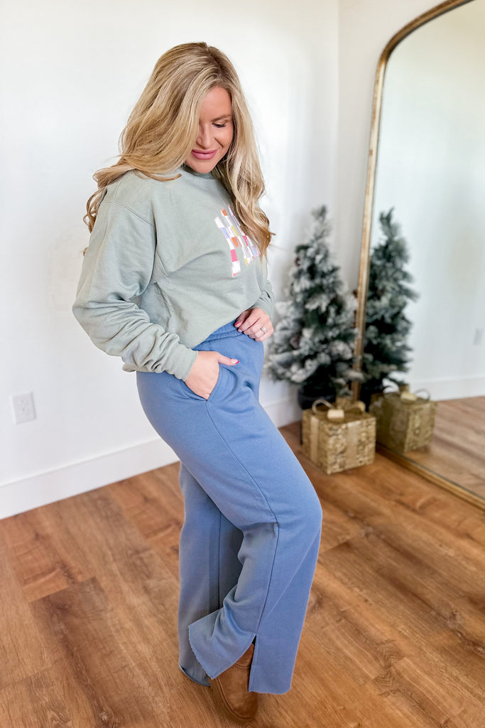 Risen Dare To Be Comfy Wide Leg Knit Lounge Pants - Be You Boutique